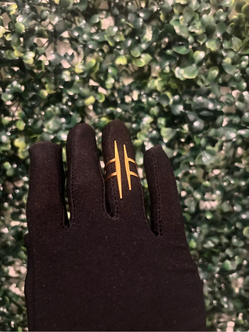 Men’s Double Bar Open Ring in Gold Tone stainless steel